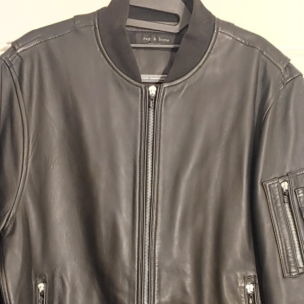 Black rag&bone bomber jacket